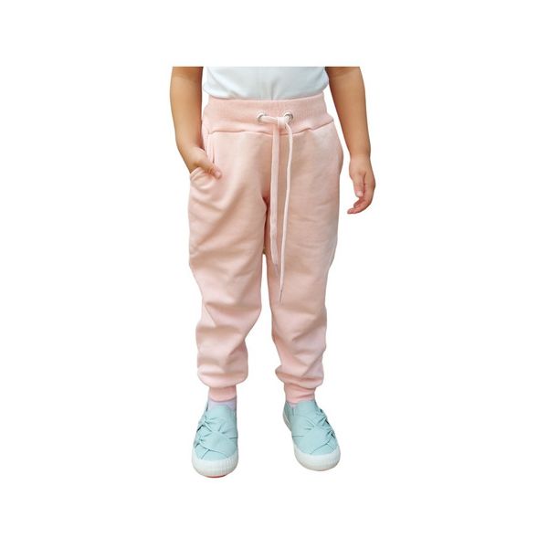 Calça Moletom Infantil Jogger C/ Elástico Feminina Masculina Rosa