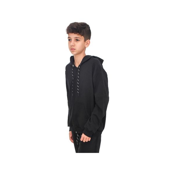 Blusa De Moletom Juvenil C/ Zíper Feminino Masculino Jaqueta Preto