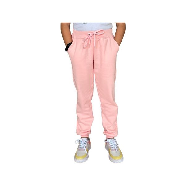 Calça Moletom Juvenil Jogger C/ Elástico Rosa