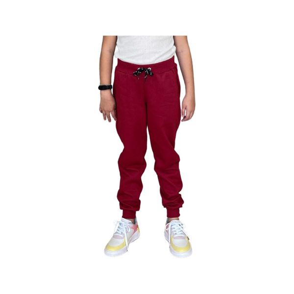 Calça Moletom Juvenil Jogger C/ Elástico Vinho