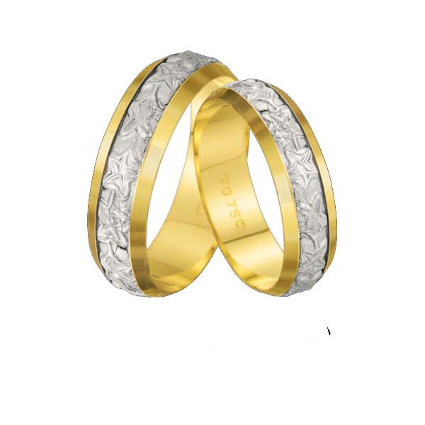Alianças De Bodas De Prata ouro 10k - A-B-01 - Alianças Exclusivas
