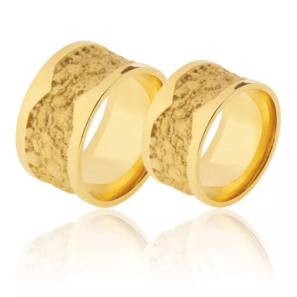 Aliança em Ouro 10K Exclusiva - AE-JN-353 - Alianças Exclusivas