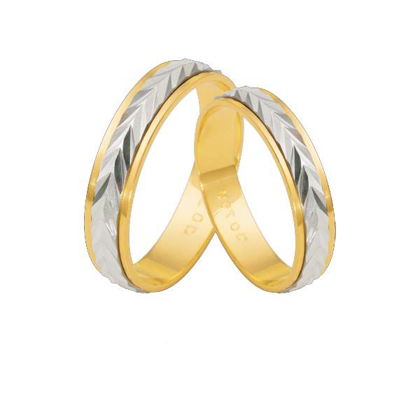 Aliança Para Bodas Ouro 10k - A-B-11 - Alianças Exclusivas