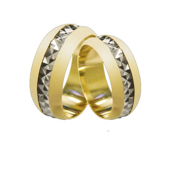 Aliança Para Bodas ouro 10k - A-B-44 - Alianças Exclusivas