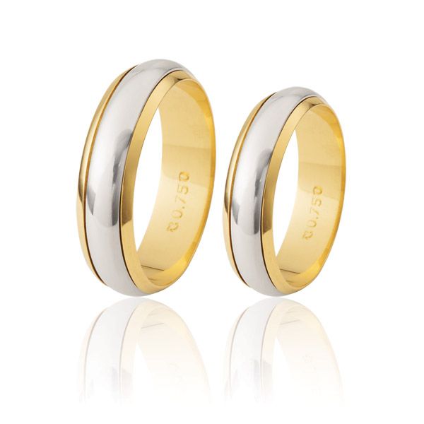 Alianças Bodas De Prata Ouro 18k