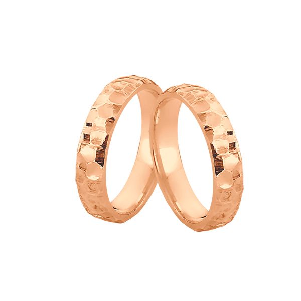 Aliança Exclusiva em Ouro Rose 18K - A-JN-527-R - Alianças Exclusivas