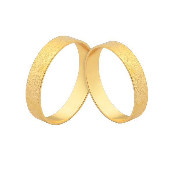 Alianças De Ouro De Casamento - A-J-470 - Alianças Exclusivas