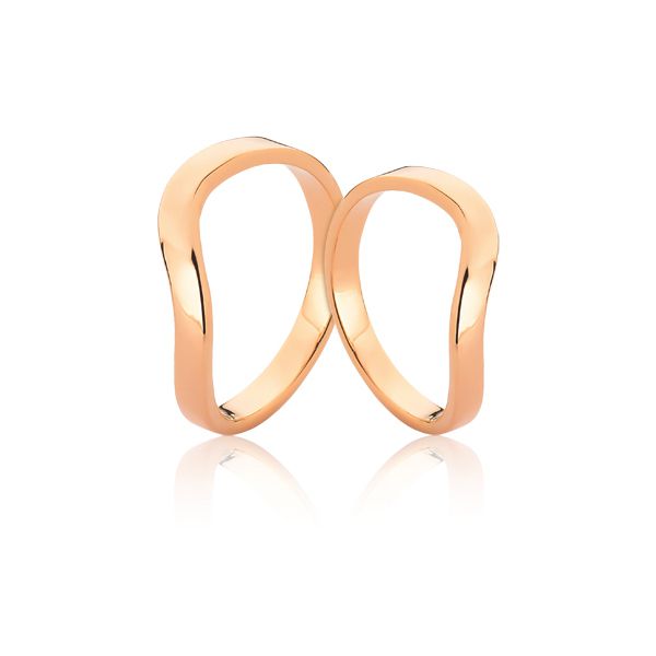 Alianças Exclusivas de Ouro Rose 18k - L-MJ-05-R - Alianças Exclusivas