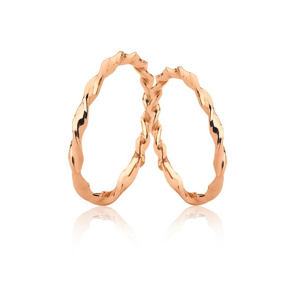 Alianças Torcida Exclusivas de Ouro rose 18k 