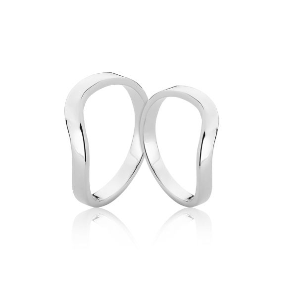 Alianças Exclusivas de Ouro Branco 18k - L-MJ-05-B - Alianças Exclusivas