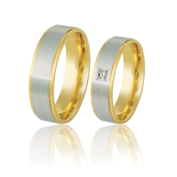 Aliança Bodas de Prata em Ouro 10K - AE-CB-61-10K - Alianças Exclusivas