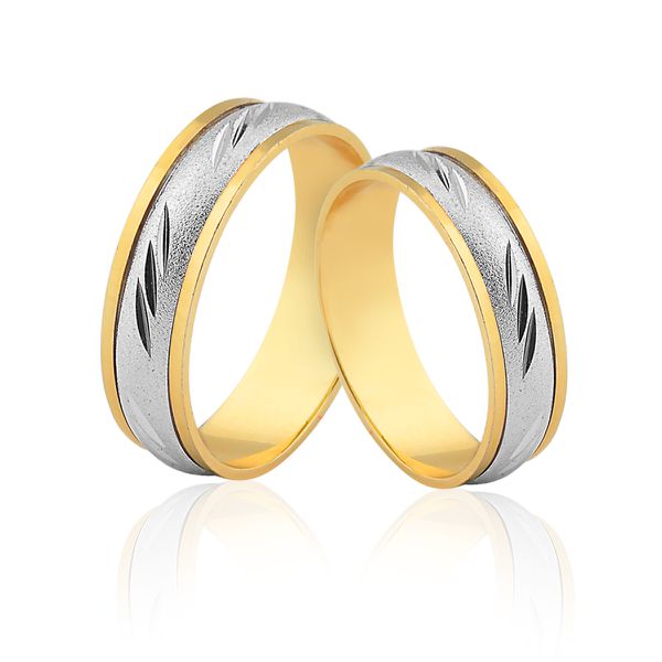 Aliança Bodas De Prata ouro 10k - AE-512-10K - Alianças Exclusivas
