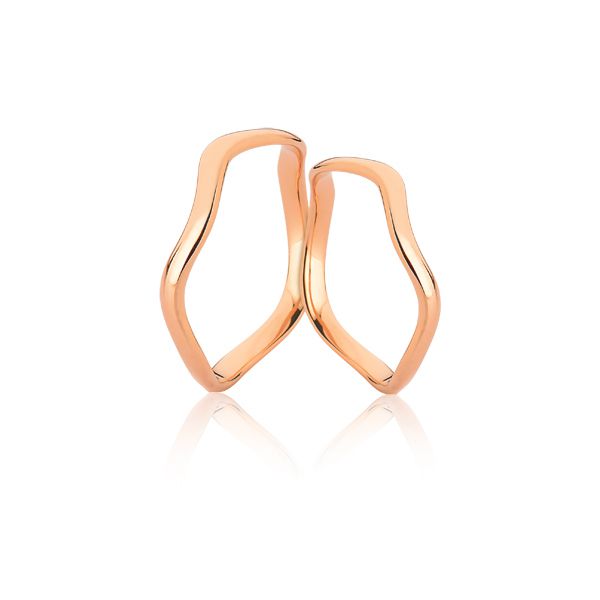 Aliança Trabalhada de Ouro Rose 18k - L-Mj-07-R - Alianças Exclusivas