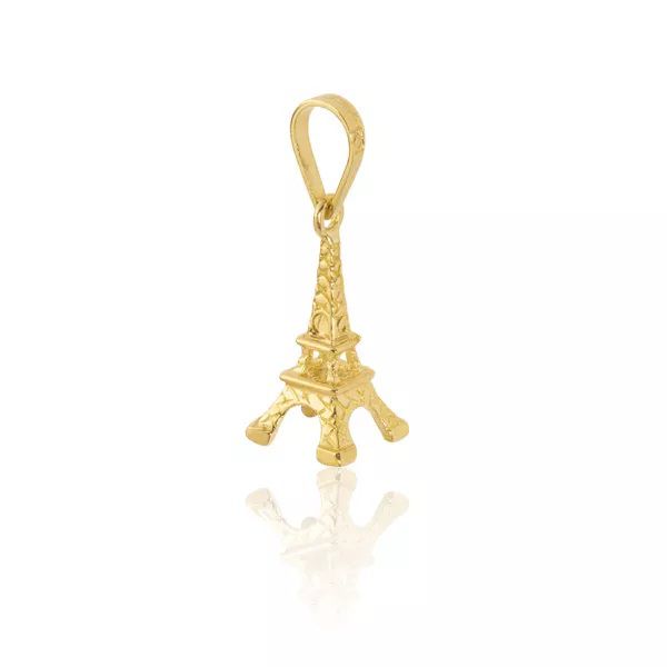 Pingente Exclusivo Torre Eiffel Em Ouro 18k