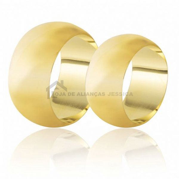 Alianças De Ouro 10 Largas - A-CM-100 - Alianças Exclusivas