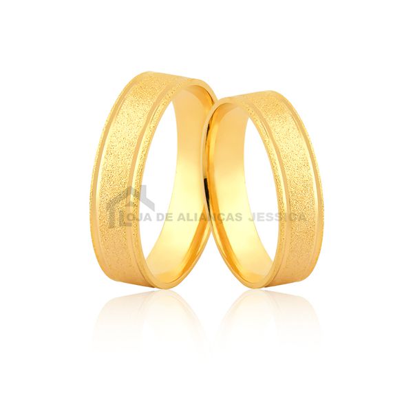 Alianças De Ouro 18k - L-JE-596 - Alianças Exclusivas