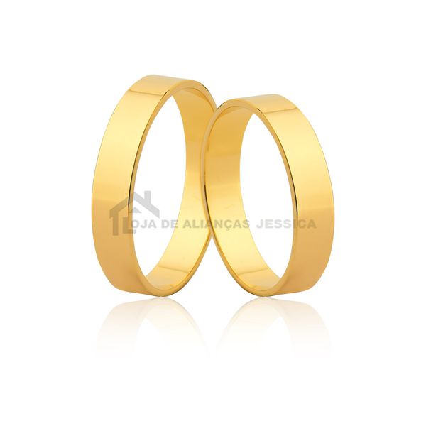 Alianças De Ouro 18k Preço Promocional - L-J-40 - Alianças Exclusivas