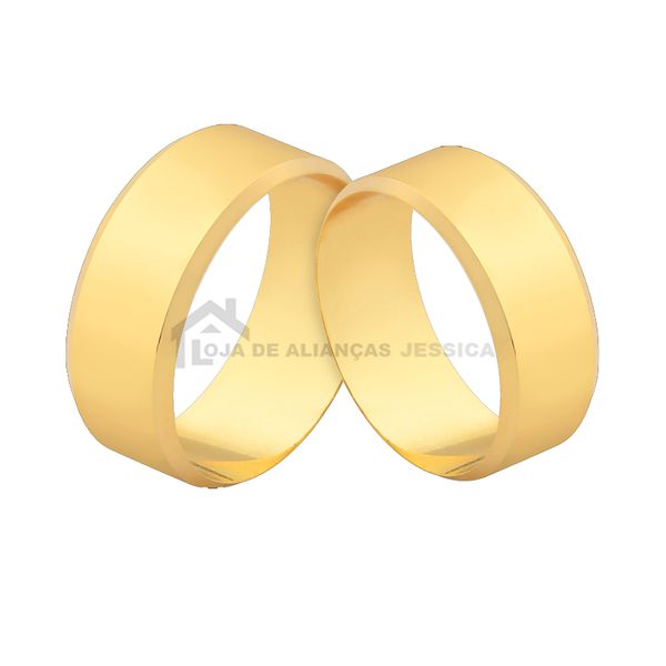 Alianças De Ouro 6,50mm Com Preço Promocional - L-J-582 - Alianças Exclusivas