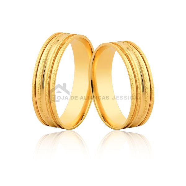 Alianças De Ouro Com Entrega Rápida - L-JE-606 - Alianças Exclusivas