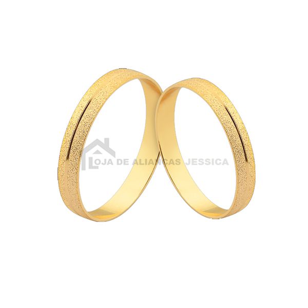 Alianças Delicadas De Ouro 18k - L-CM-143 - Alianças Exclusivas