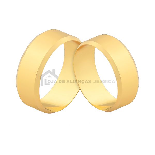 Alianças Em Ouro 18k - L-J-580 - Alianças Exclusivas