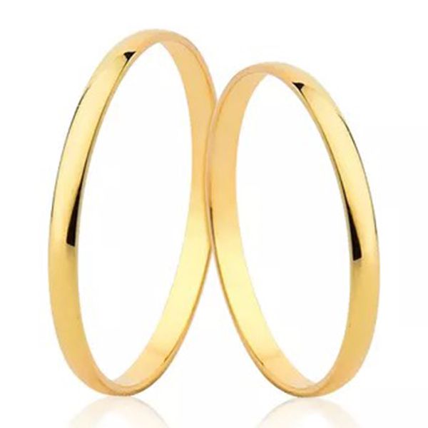 Alianças De Casamento Em Ouro - CM-17-6K - Alianças Exclusivas