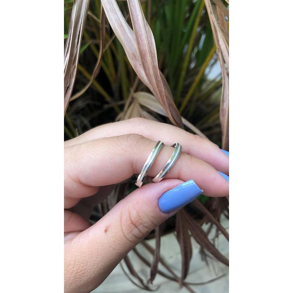 Kit Par De Alianças e Solitário De Prata