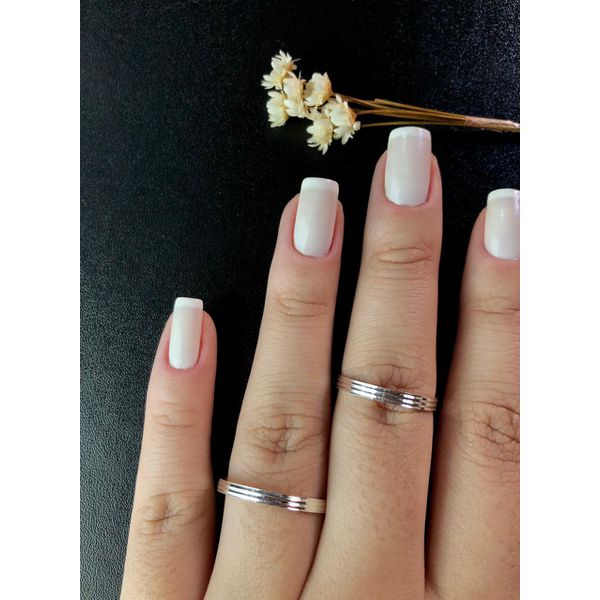 Kit Par De Alianças e Solitário De Prata