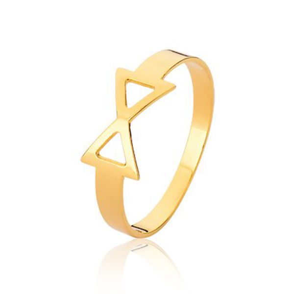 Anel Feminino Personalizada Em Ouro