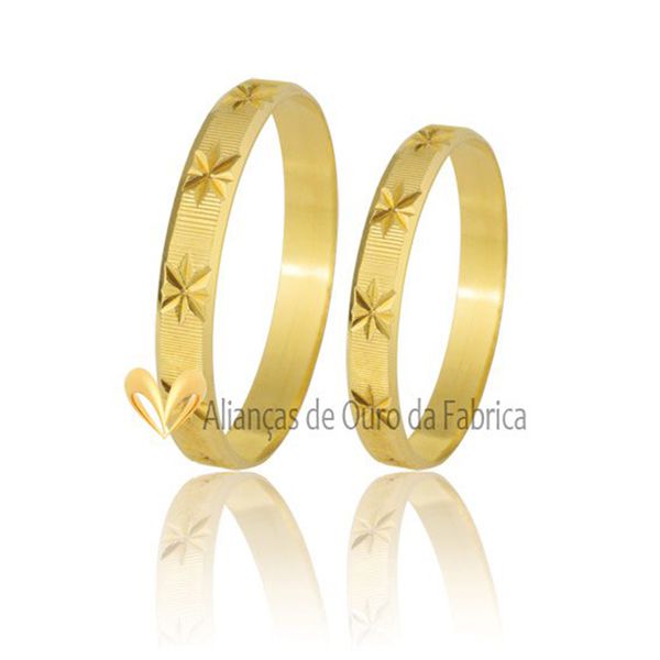 Aliança Para Noivado Em Ouro