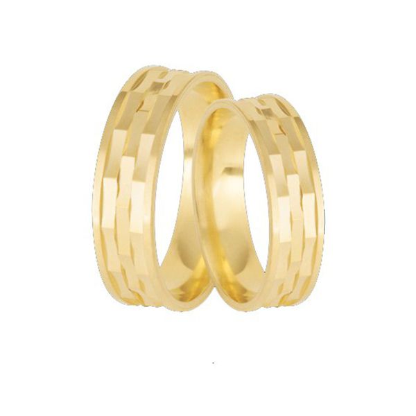Aliança Em Ouro Diamantada
