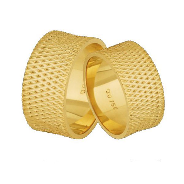 Aliança Em Ouro Diamantada