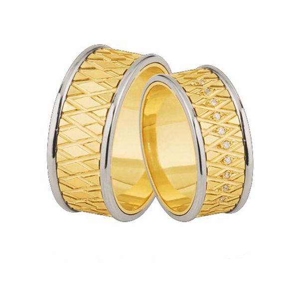 Aliança Em Ouro Duas Cores