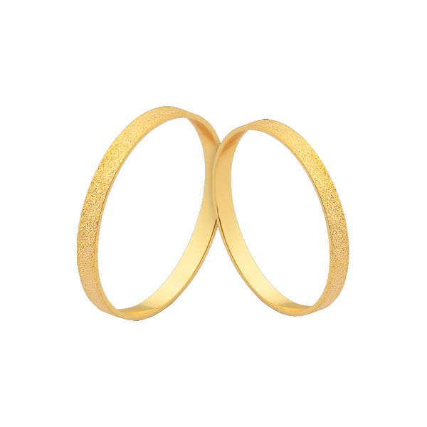 Alianças De Ouro Retas Diamantadas