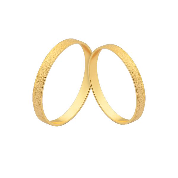 Alianças De Ouro Retas