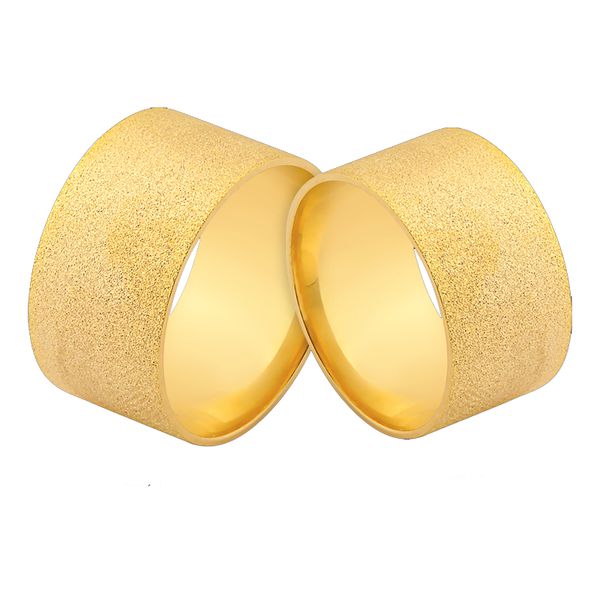 Alianças De Ouro Retas Diamantadas
