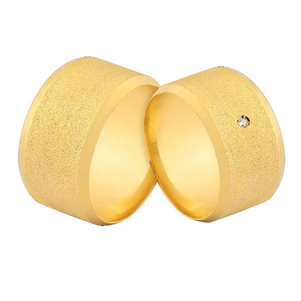 Alianças De Ouro Feminina Com Pedra