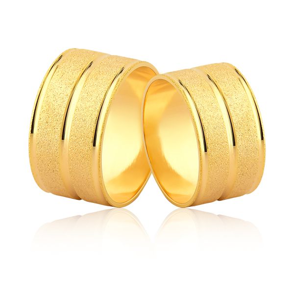 Alianças De Ouro Com Friso