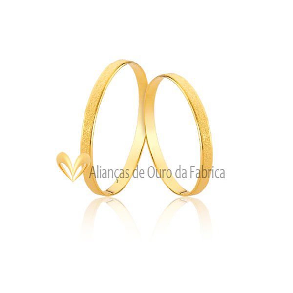 Aliança Delicada Em Ouro
