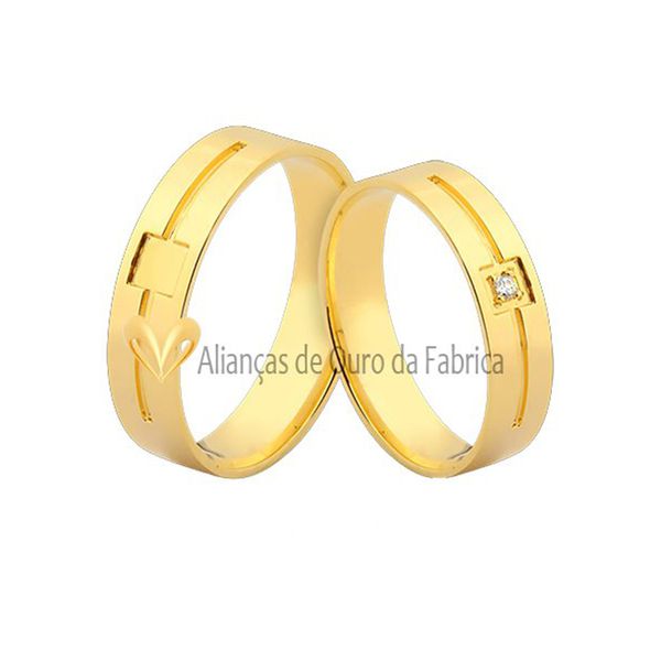 Alianças Em Ouro Com Pedra