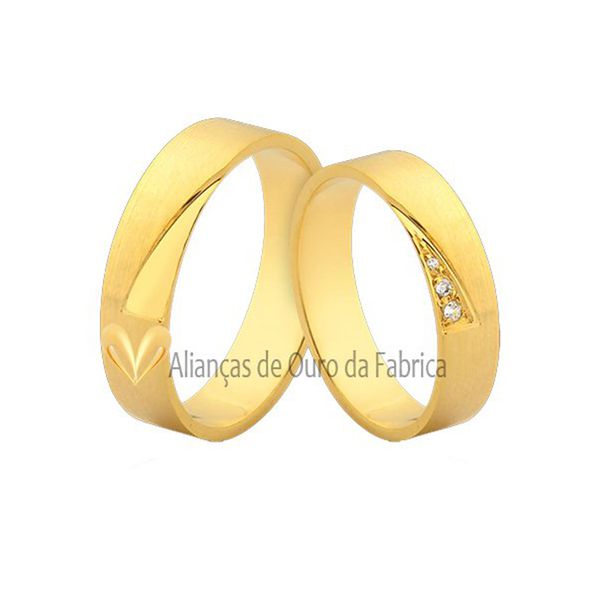 Alianças De Ouro Com Pedras