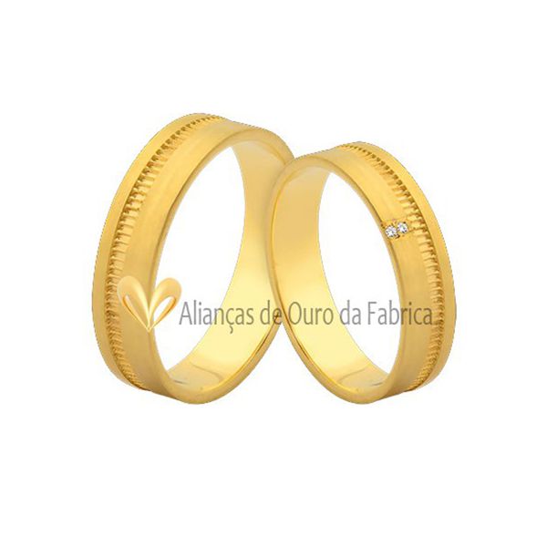 Alianças De Ouro Com Pedras