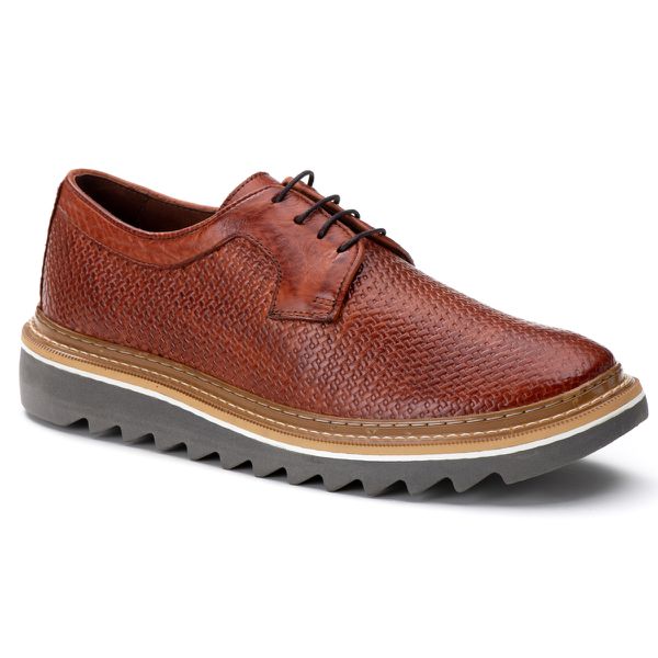 Sapato Derby Tratorado Dubay Castor Tresse