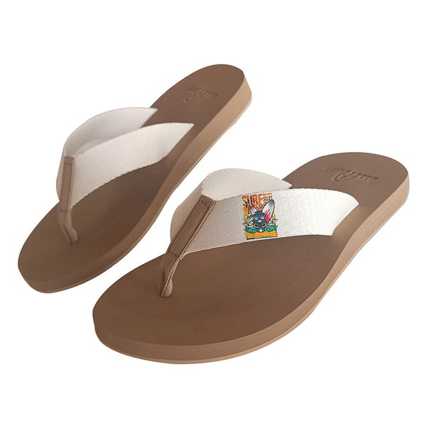 Chinelo de Compensação de altura, dismetria tira cor areia Alley Surf