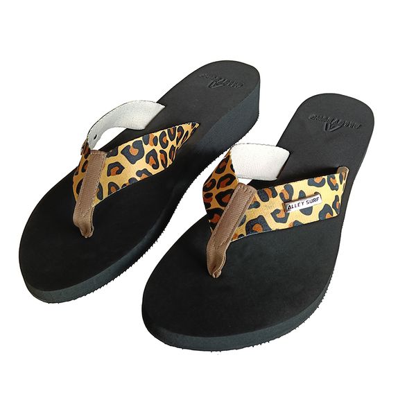 Chinelo de compensação de altura, palmilha slim tira onça Alley Surf