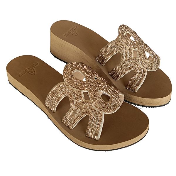 Sandália de compensação de altura, palmilha slim Alley Surf