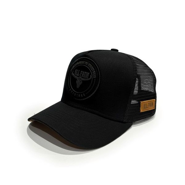 Boné Trucker ALL FARM All Black
