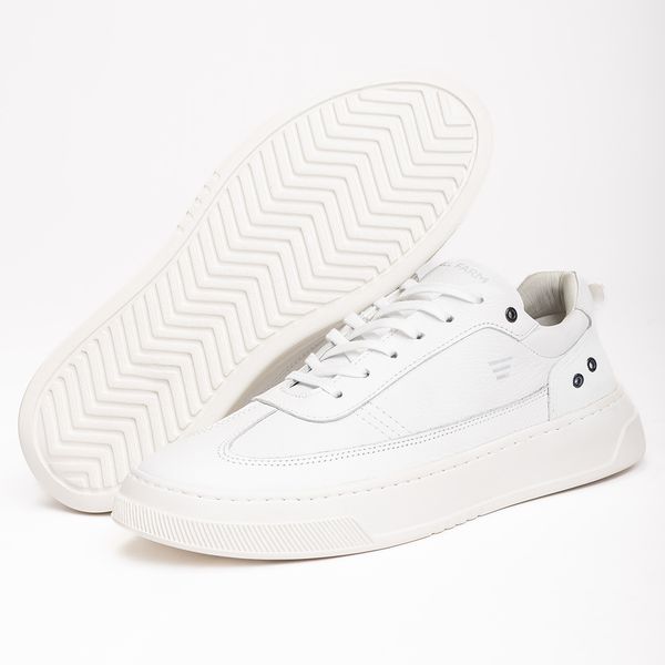 Tênis Casual Under em Couro Branco