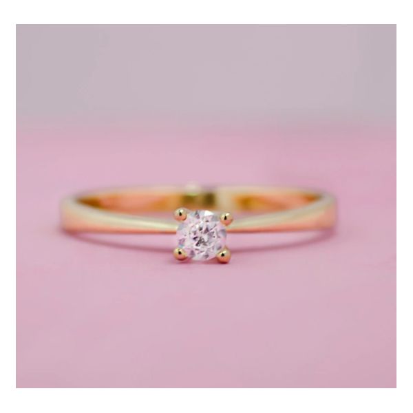 ANEL SOLITÁRIO FEMININO OURO 18K DELICADO