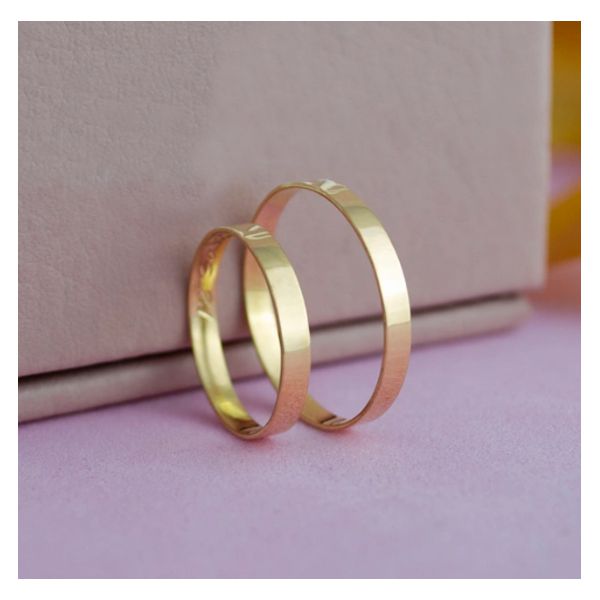 ALIANÇA DE OURO 18K - Modelo Ully